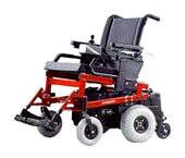 A joystick-controlled wheelchair