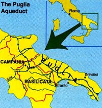 MAP SHOWING THE PUGLIA AQUEDUCT (Click to enlarge)